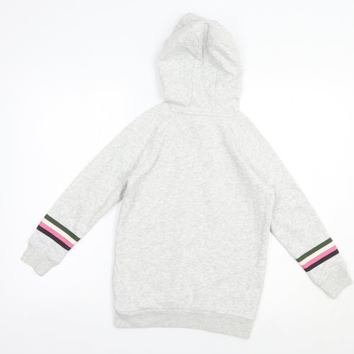 Marks and Spencer Girls Grey  Cotton Pullover Hoodie Size 7-8 Years  Pullover - Snoopy