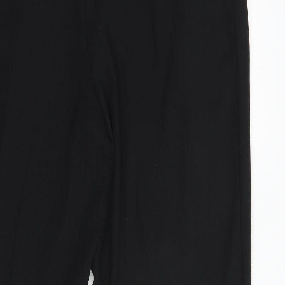 Marks and Spencer Womens Black  Polyester Dress Pants Trousers Size 18 L26 in Regular Zip