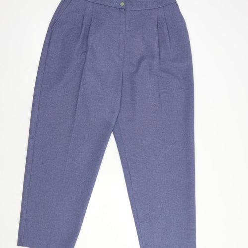 St Michael Womens Blue  Polyester Dress Pants Trousers Size 20 L28 in Regular Button