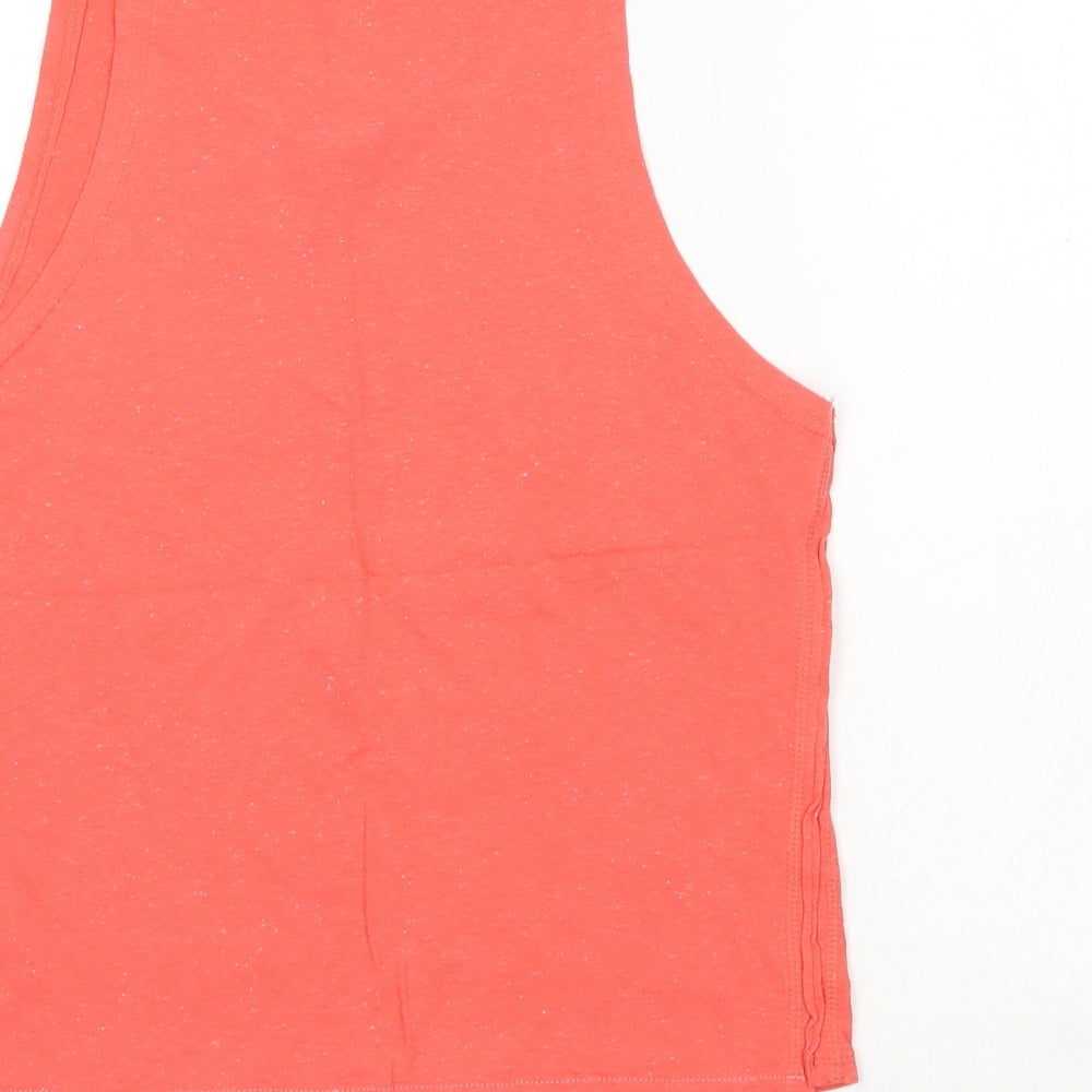 Atmosphere Womens Orange  Cotton Basic Tank Size 8 Crew Neck - Sun