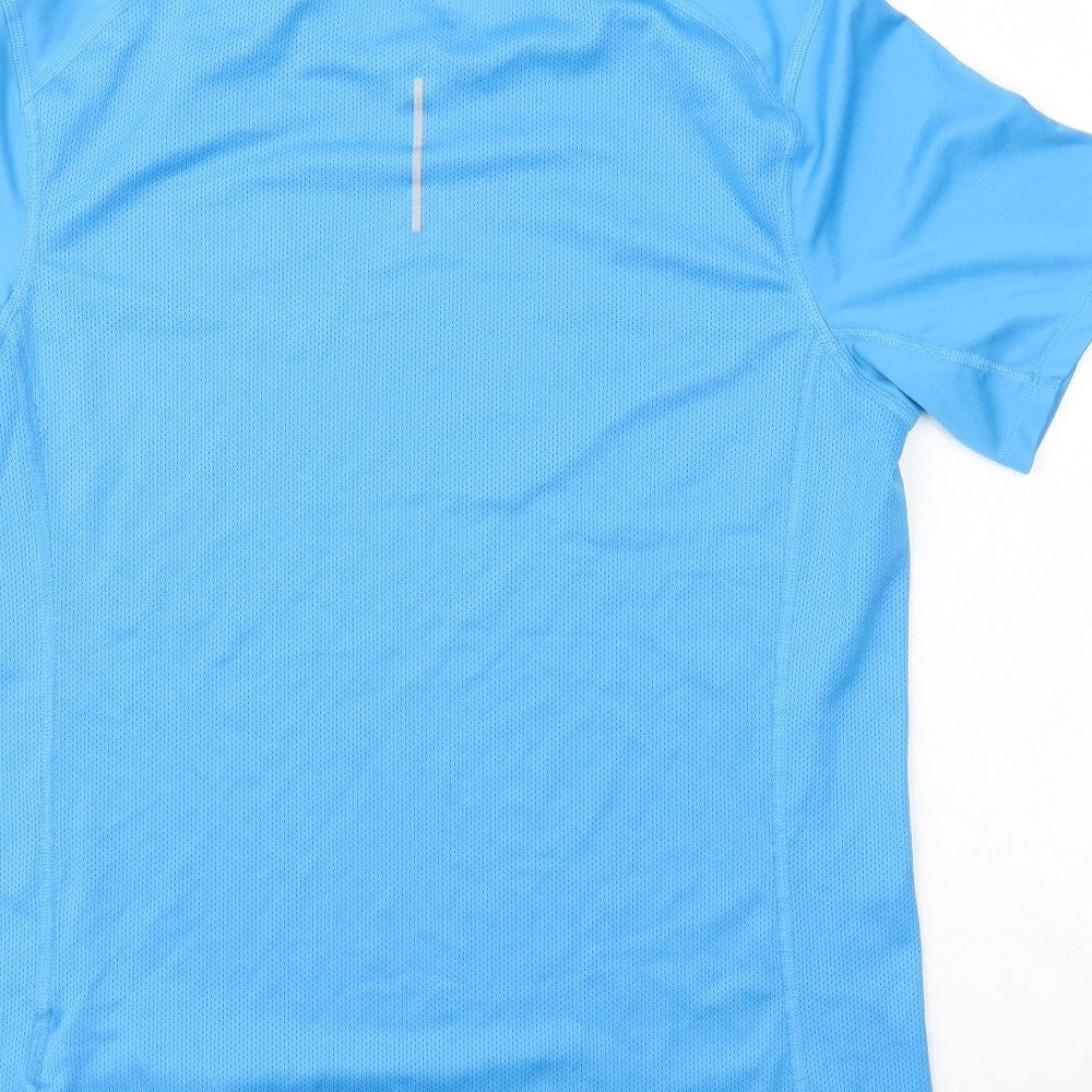 Nike Mens Blue  100% Polyester Pullover T-Shirt Size M Crew Neck