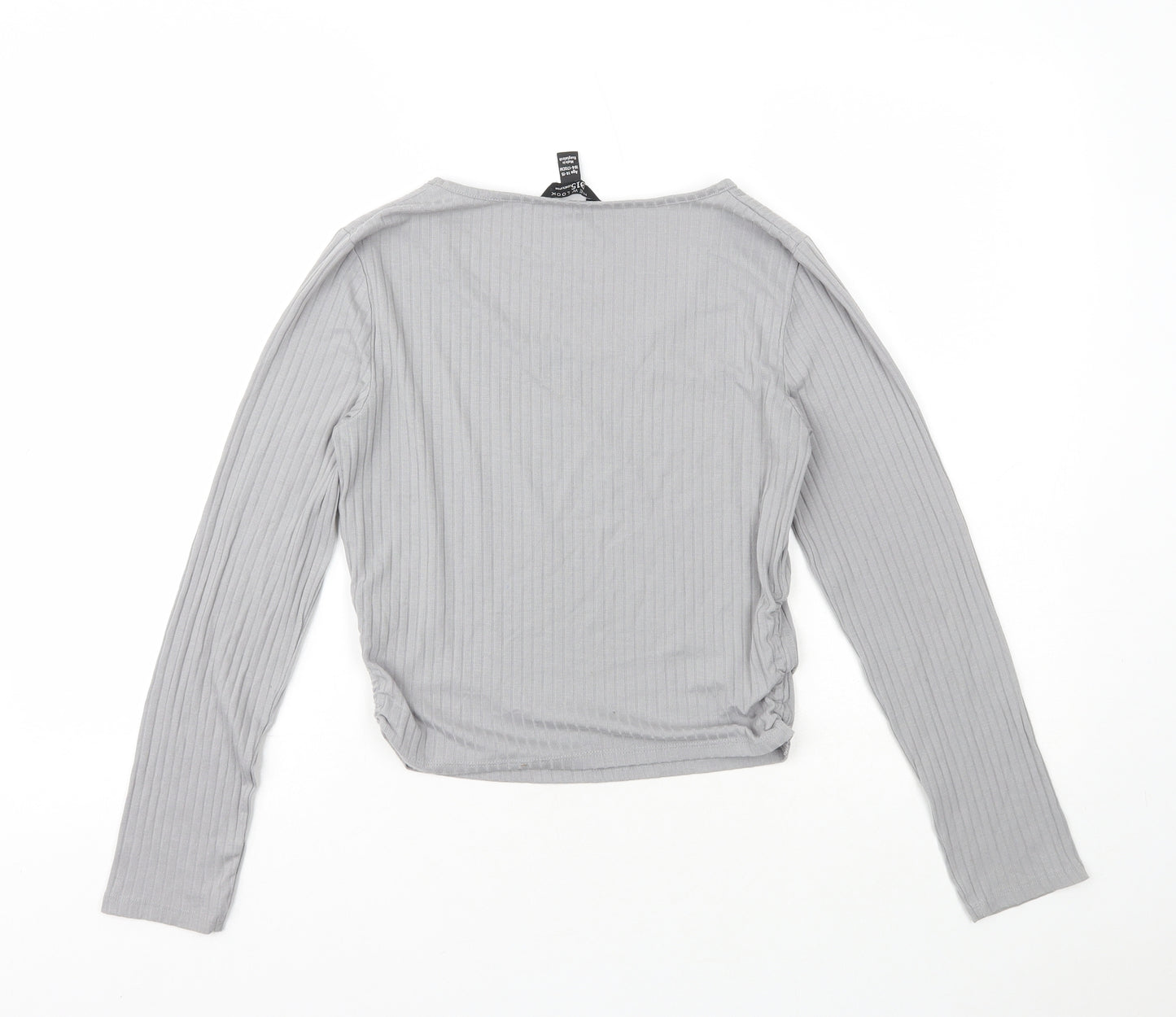 New Look Girls Grey  Polyester Pullover Sweatshirt Size 14-15 Years