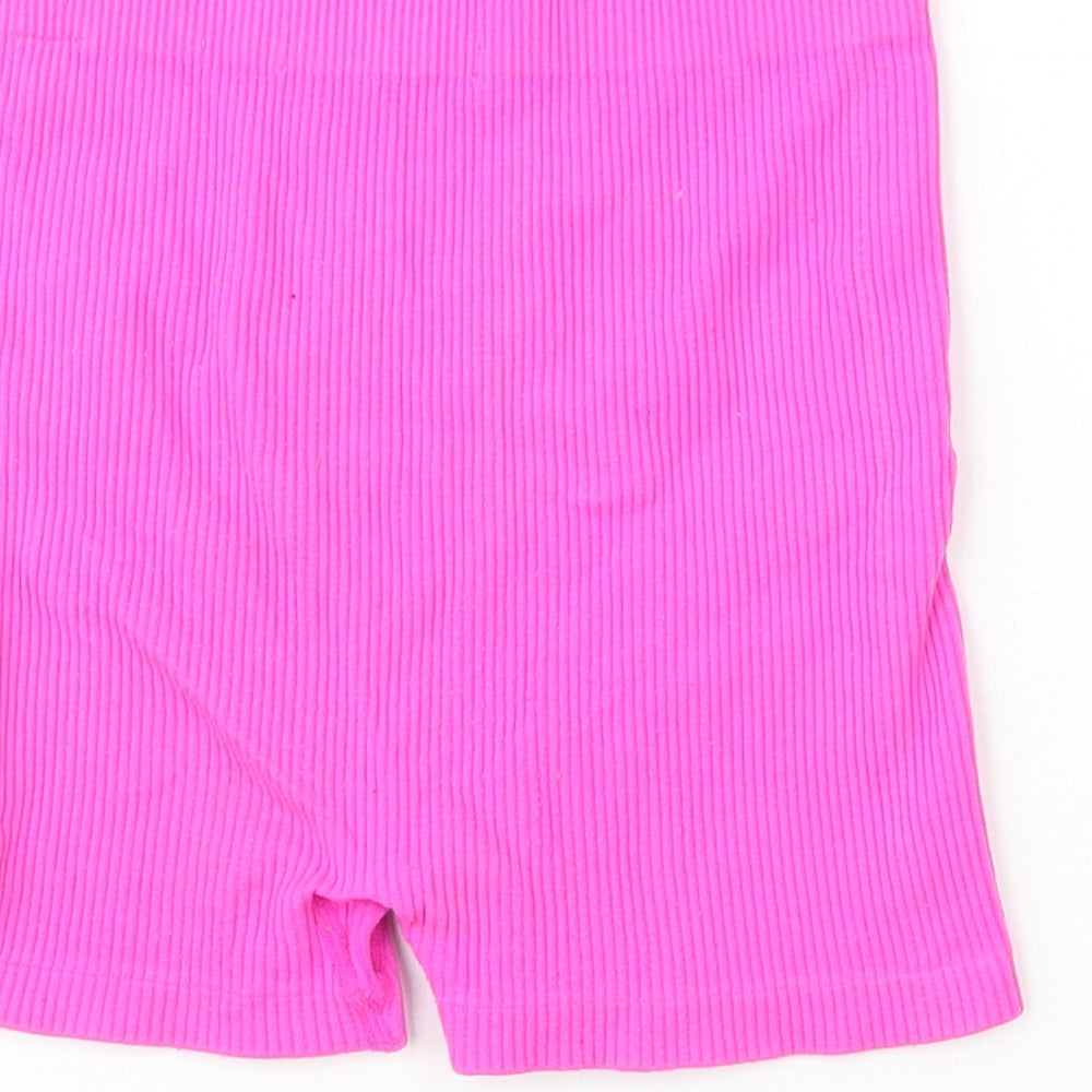Dunnes  Womens Pink  Polyester Sweat Shorts Size XS L4 in Regular