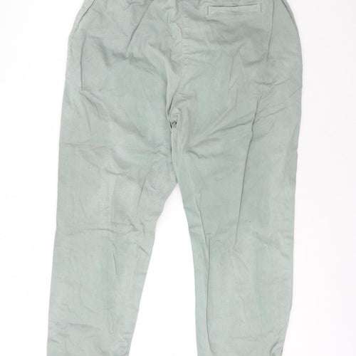 Papaya Womens Green  Cotton Trousers  Size 16 L24 in Regular
