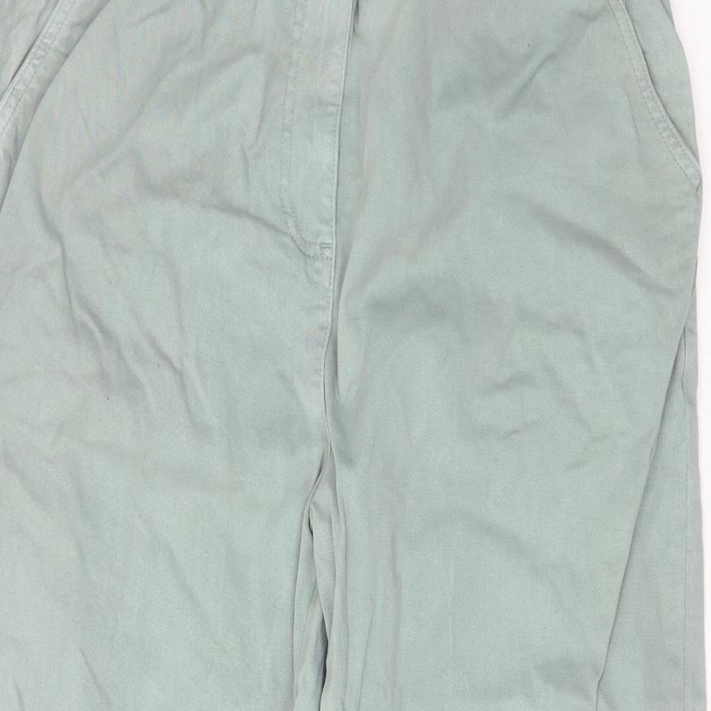 Papaya Womens Green  Cotton Trousers  Size 16 L24 in Regular