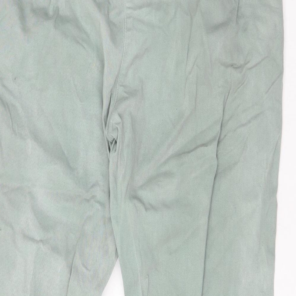 Papaya Womens Green  Cotton Trousers  Size 16 L24 in Regular