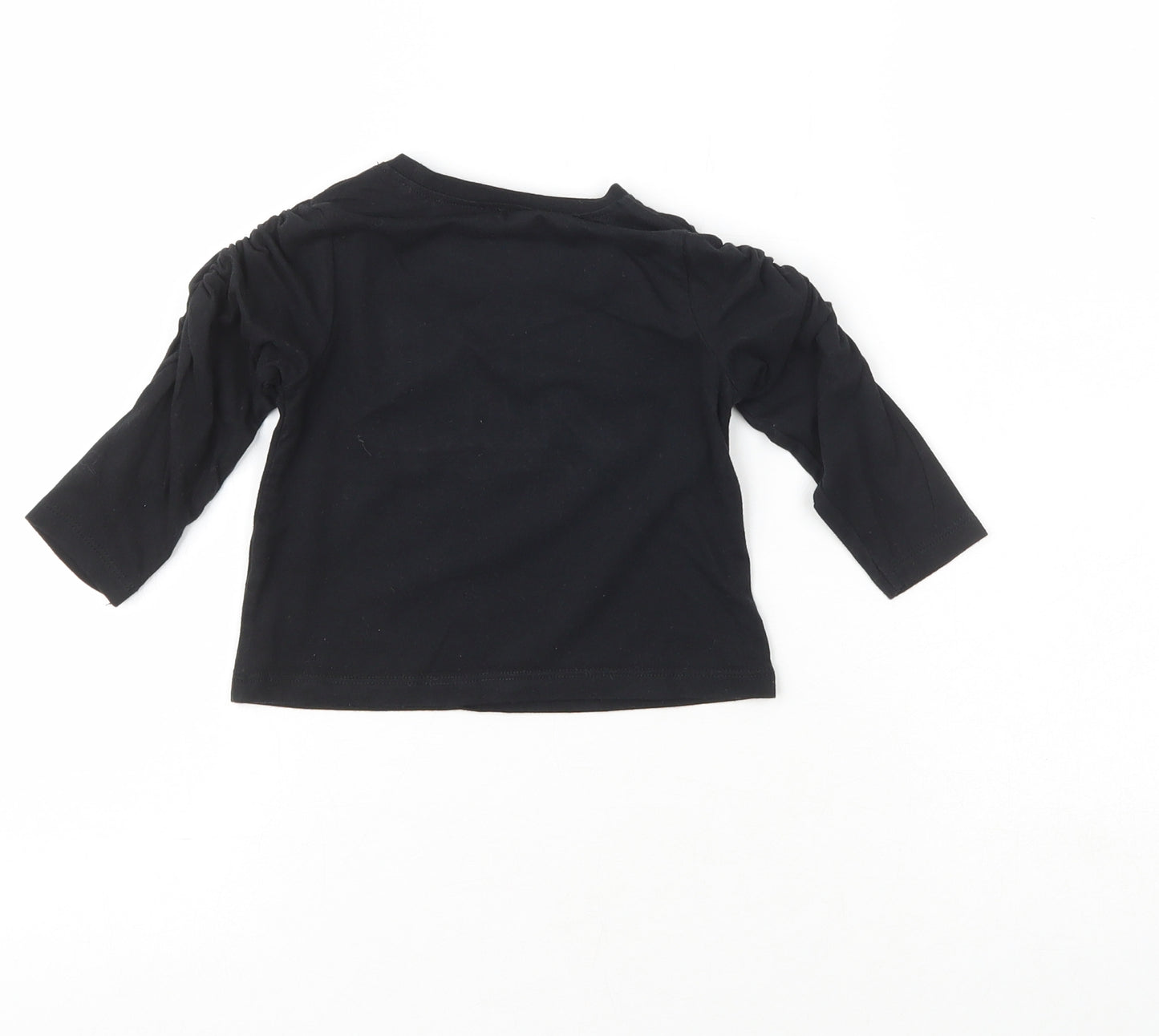 River Island Girls Black  100% Cotton Pullover Casual Size 6-9 Months Crew Neck  - Mini Diva