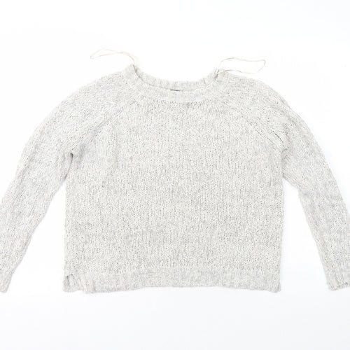 George  Womens Beige Crew Neck  Polyester Pullover Jumper Size 12