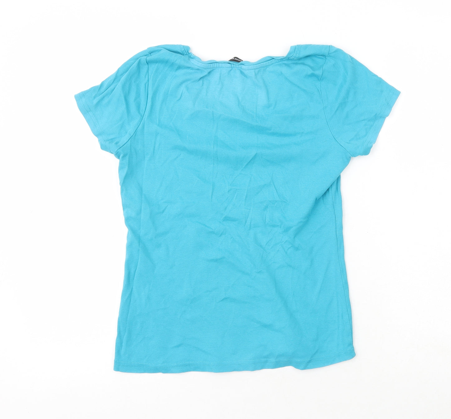 George Womens Blue  100% Cotton Basic T-Shirt Size 12 Crew Neck