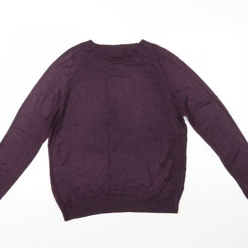 Marks and Spencer Womens Purple  Acrylic Pullover Sweatshirt Size 12