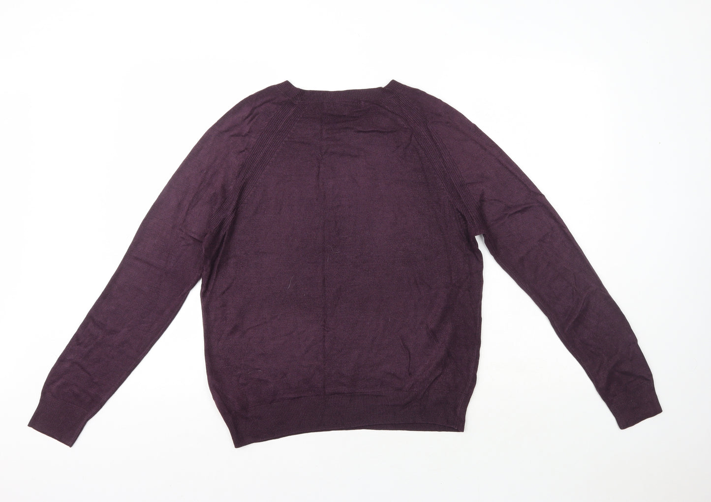 Marks and Spencer Womens Purple  Acrylic Pullover Sweatshirt Size 12