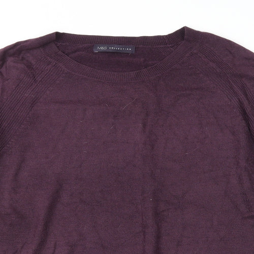 Marks and Spencer Womens Purple  Acrylic Pullover Sweatshirt Size 12