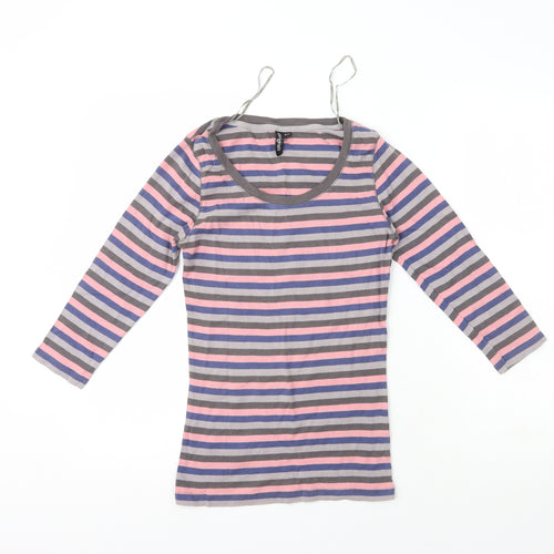 Originals Womens Multicoloured Crew Neck Striped 100% Cotton Pullover Jumper Size 8   - Size 8/10