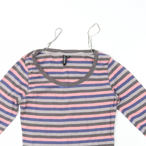 Originals Womens Multicoloured Crew Neck Striped 100% Cotton Pullover Jumper Size 8   - Size 8/10