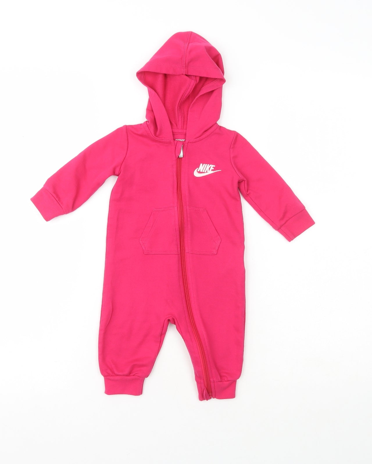 Nike Girls Pink  Cotton Babygrow One-Piece Size 6-9 Months