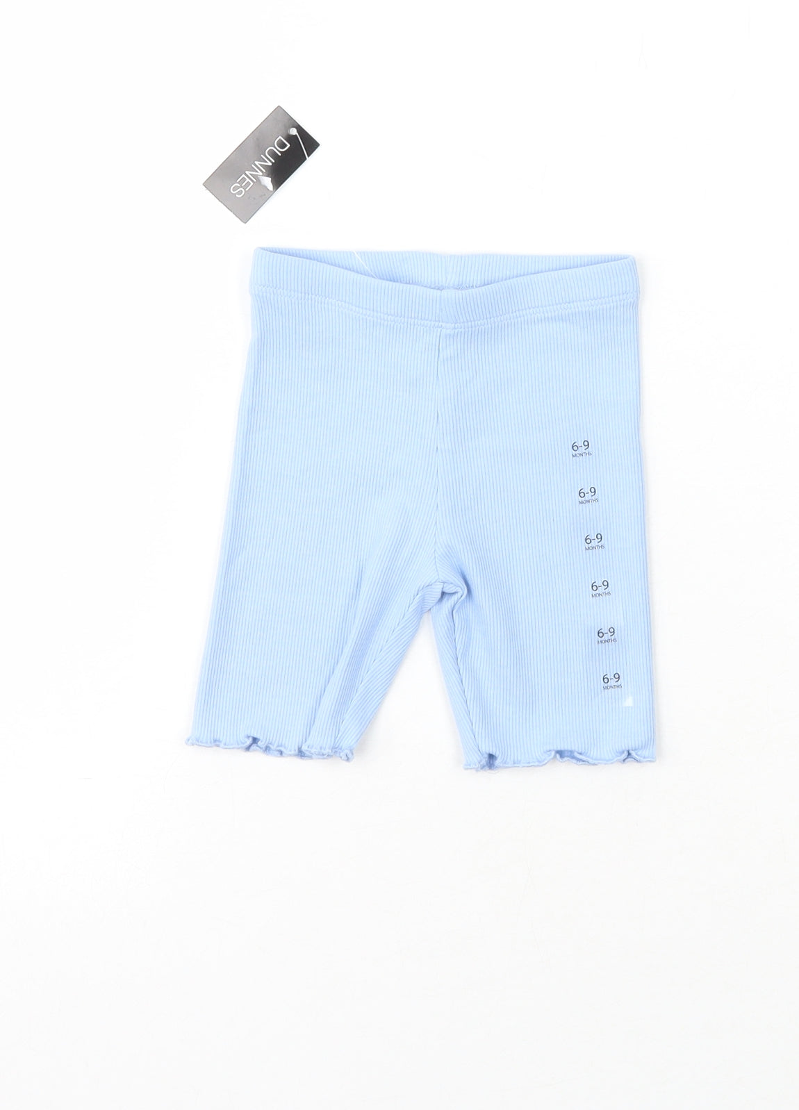 Dunnes Girls Blue  Cotton Cropped Leggings Size 6-9 Months