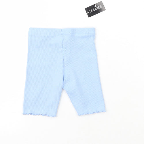Dunnes Girls Blue  Cotton Cropped Leggings Size 6-9 Months