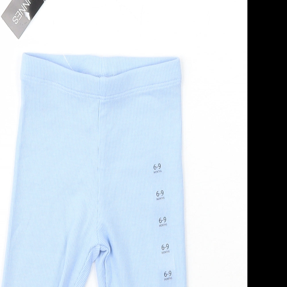 Dunnes Girls Blue  Cotton Cropped Leggings Size 6-9 Months