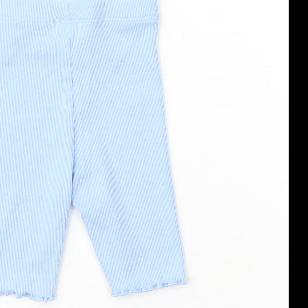 Dunnes Girls Blue  Cotton Cropped Leggings Size 6-9 Months