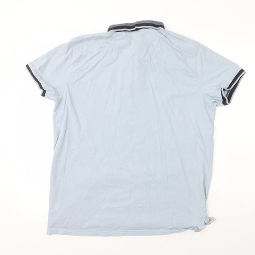 Le Shark Mens Blue  100% Cotton  Polo Size XL Collared