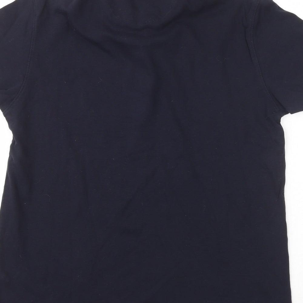 Next  Mens Blue  Cotton  T-Shirt Size M Collared