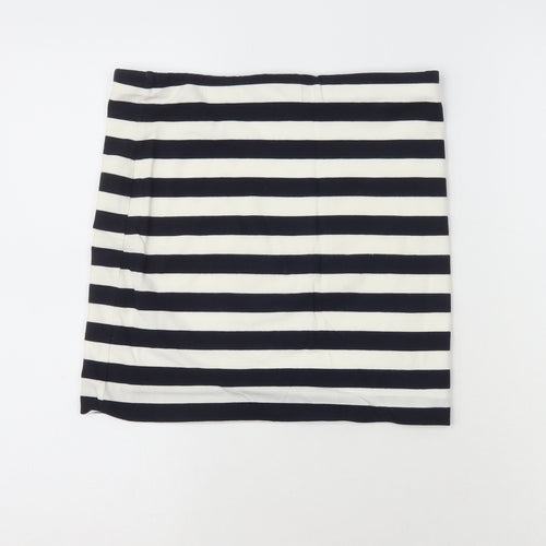 Basic Womens Blue Striped Cotton Straight & Pencil Skirt Size 6