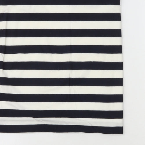 Basic Womens Blue Striped Cotton Straight & Pencil Skirt Size 6