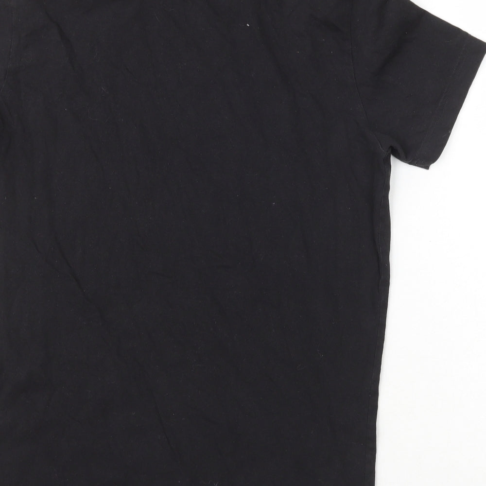 Calvin Klein Mens Black  Cotton  T-Shirt Size M Crew Neck