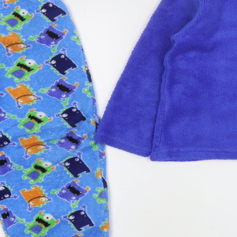 Chill Out Boys Blue Geometric Polyester  Pyjama Set Size 6-7 Years