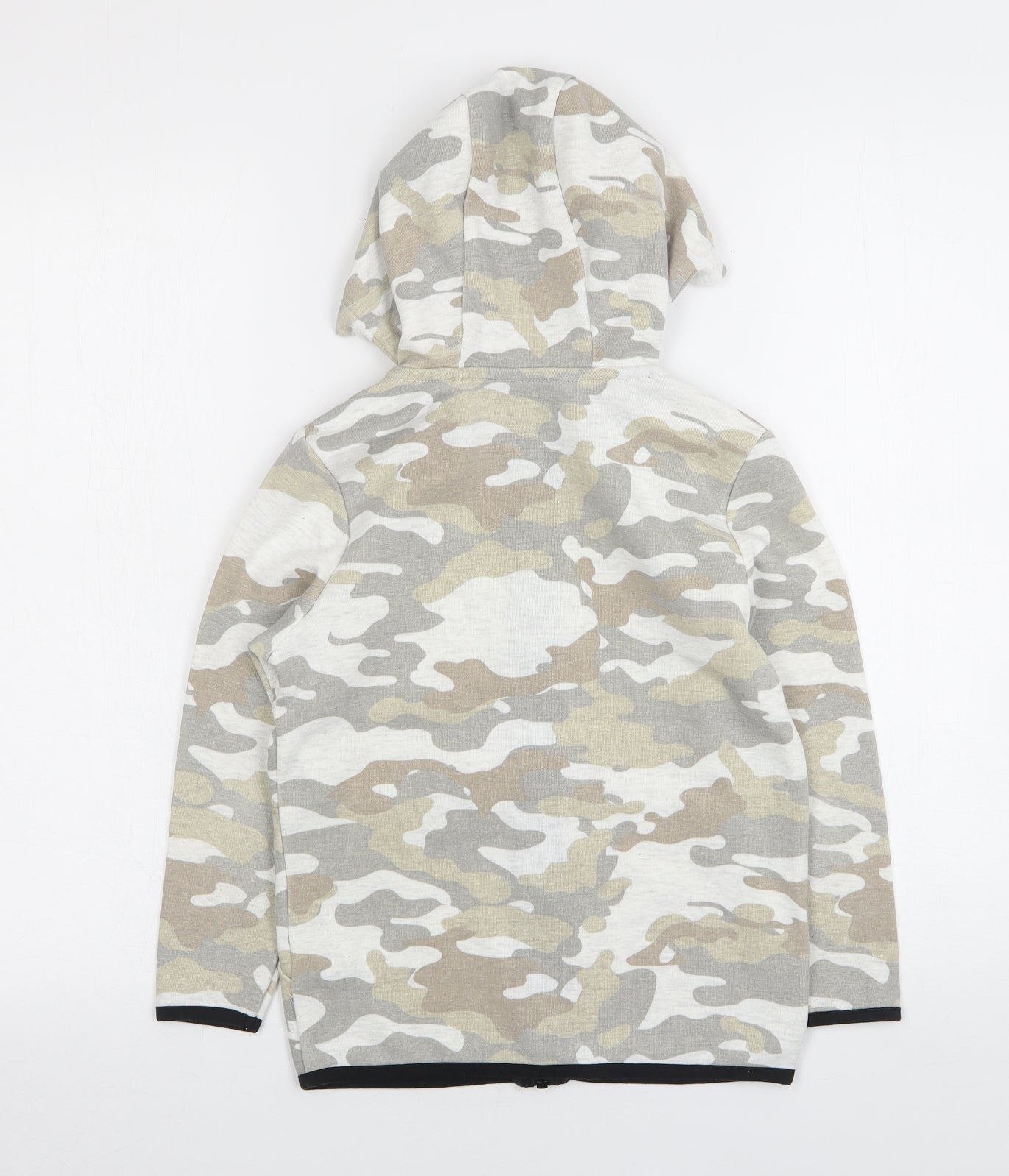 F&F Boys Multicoloured Camouflage Polyester Full Zip Hoodie Size 6-7 Years