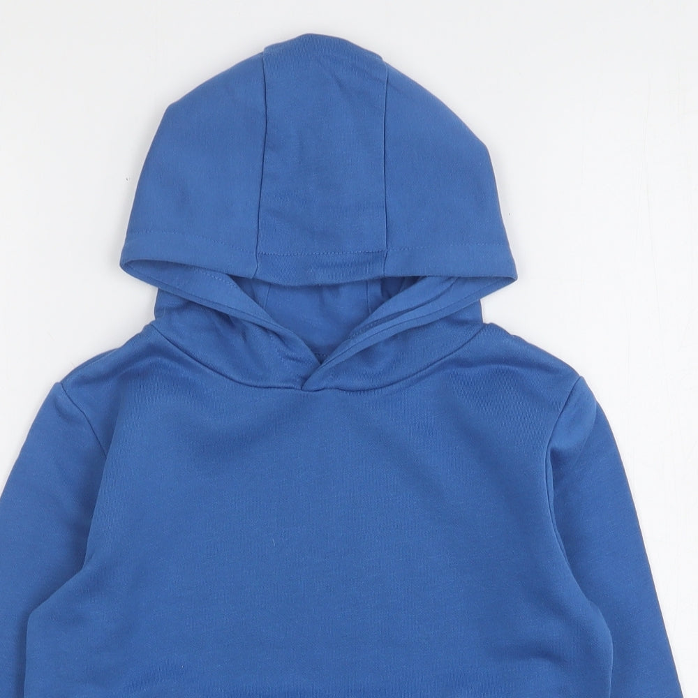 Dunnes Stores Boys Blue  Cotton Pullover Hoodie Size 7-8 Years