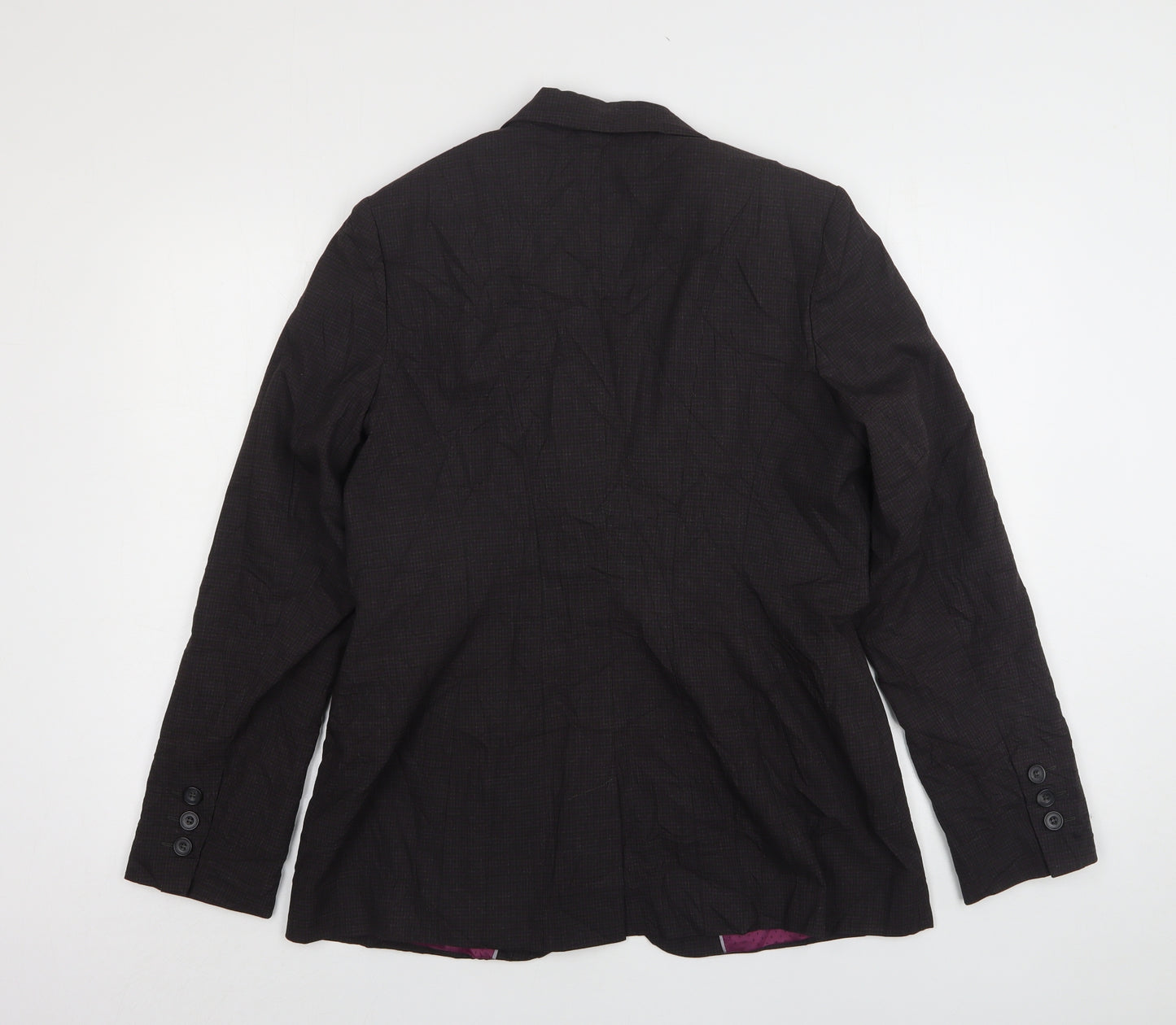 NEXT Womens Multicoloured Check Polyester Jacket Suit Jacket Size 16