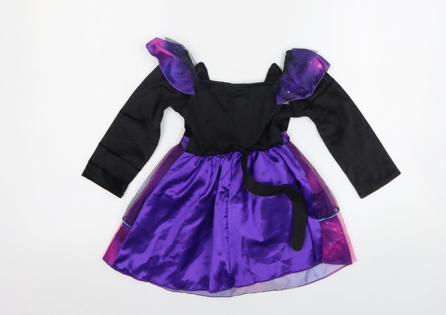 B&M Girls Multicoloured Geometric Polyester A-Line  Size 2-3 Years  Square Neck  - Halloween