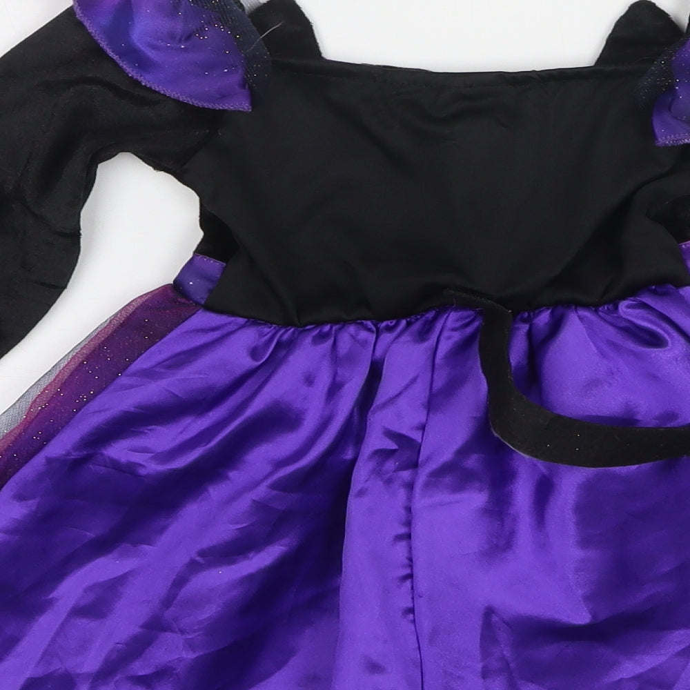 B&M Girls Multicoloured Geometric Polyester A-Line  Size 2-3 Years  Square Neck  - Halloween