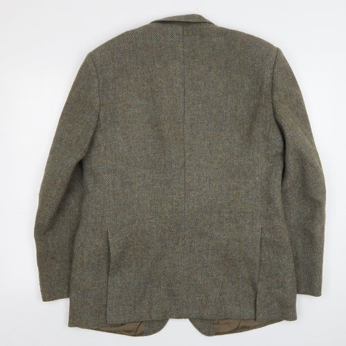 Havvis Tweed  Mens Brown  Wool Jacket Suit Jacket Size 42
