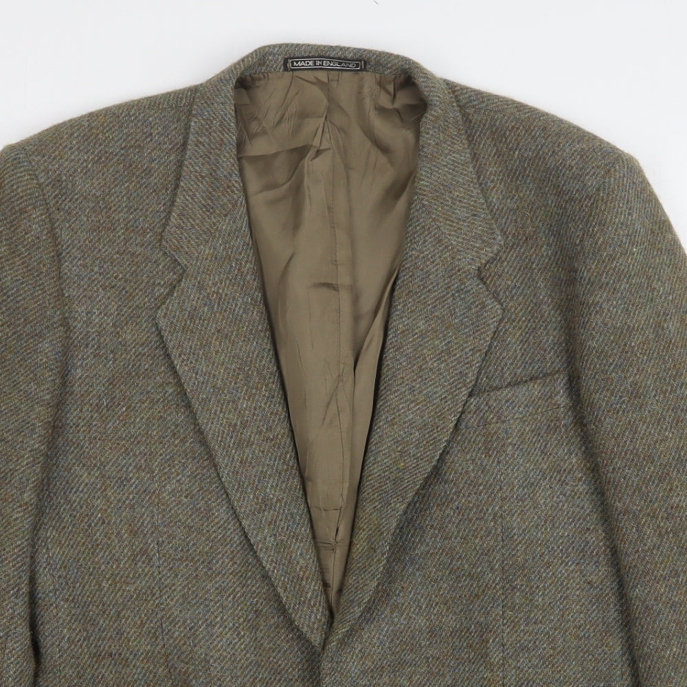 Havvis Tweed  Mens Brown  Wool Jacket Suit Jacket Size 42