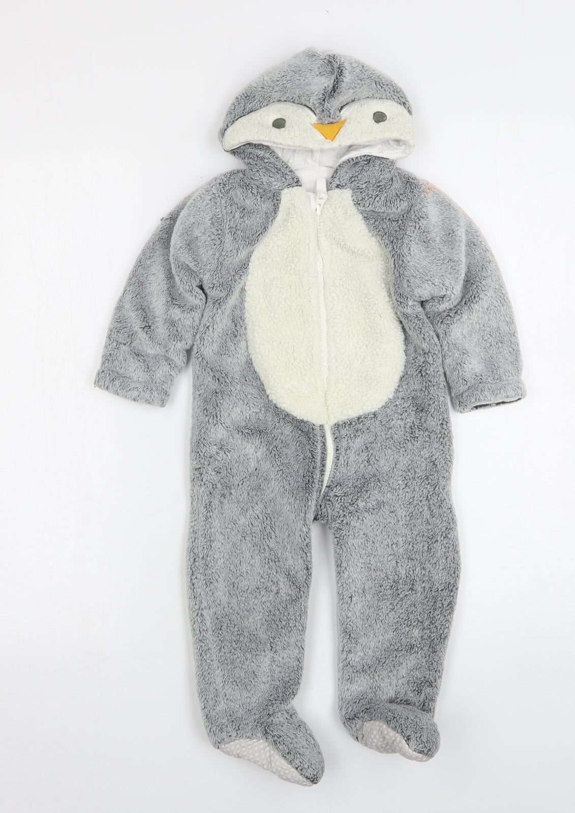 Nutmeg Baby Grey Solid Polyester Kaftan One Piece Size 12-18 Months