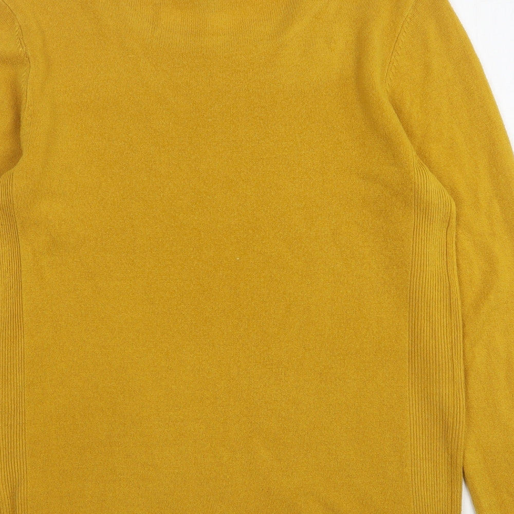 Atmosphere Womens Yellow Round Neck  Acrylic Pullover Jumper Size 12