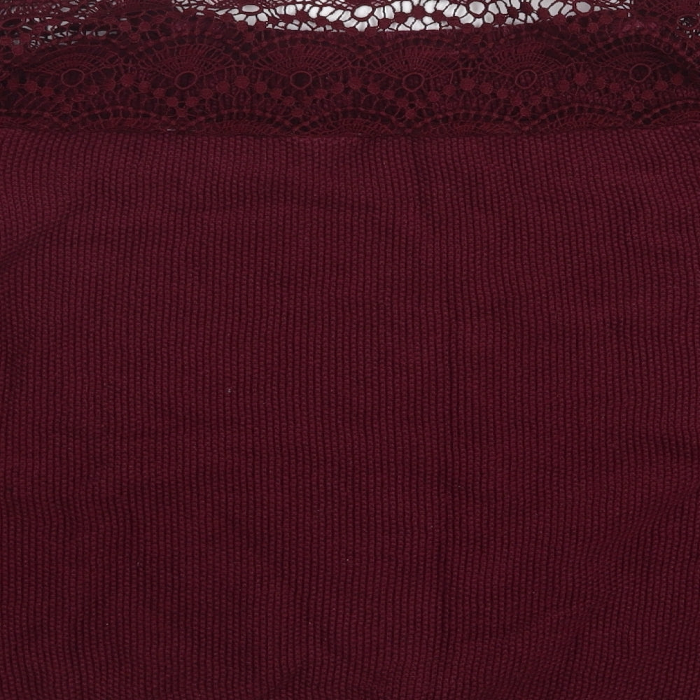 George Womens Purple Round Neck  Acrylic Pullover Jumper Size 20