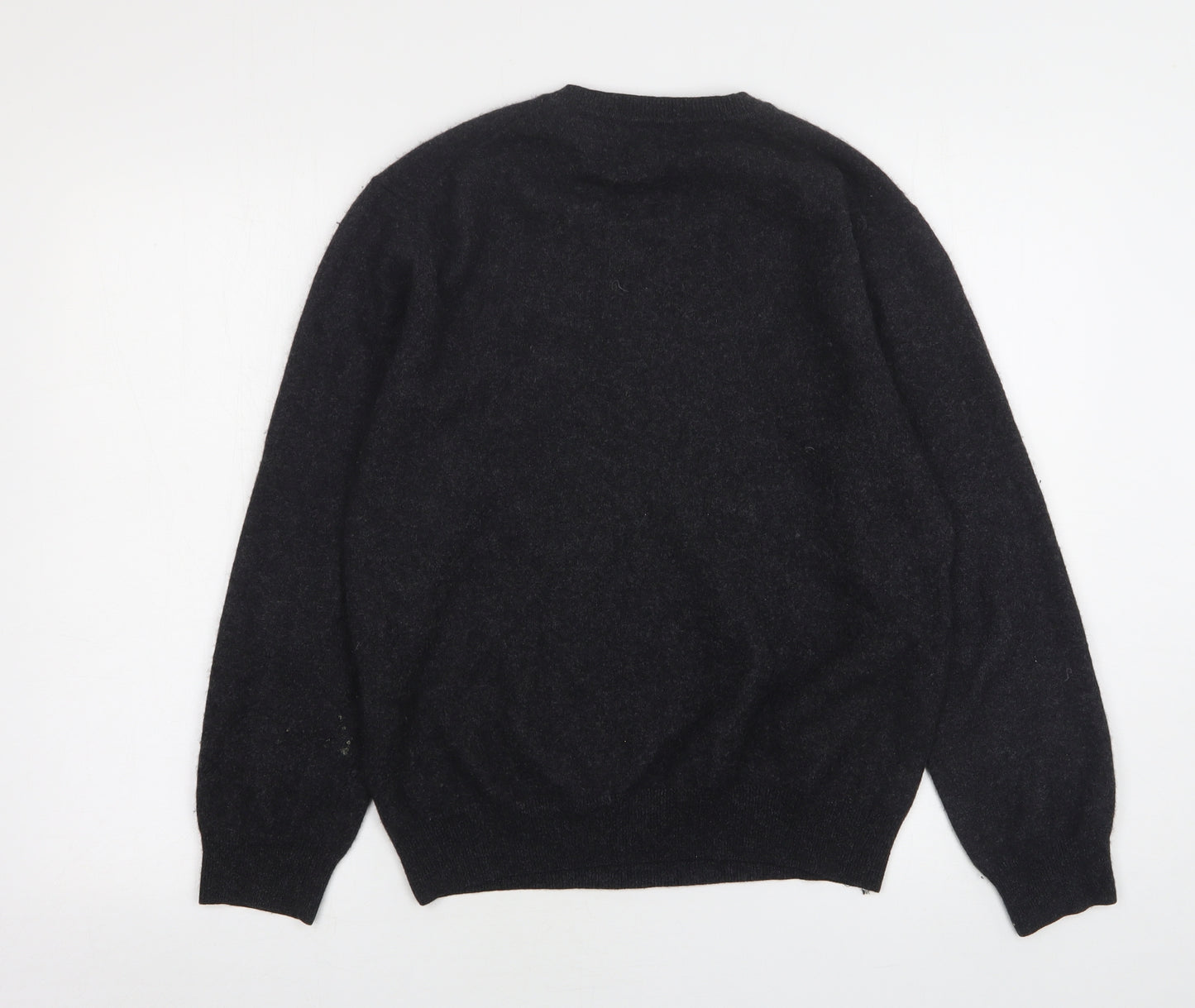 GANT Womens Grey V-Neck  Cashmere Pullover Jumper Size L