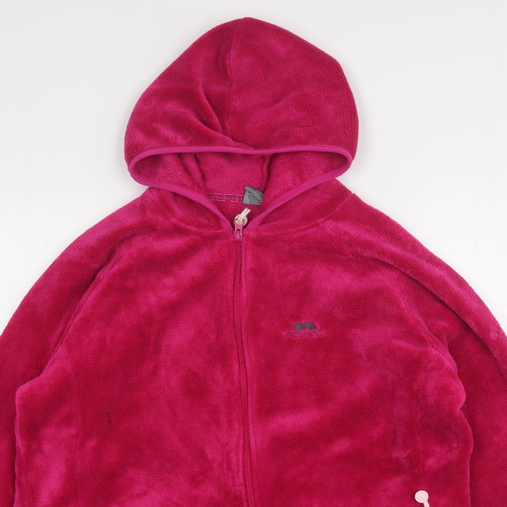 Trespass Womens Pink  Polyester Full Zip Hoodie Size 2XL