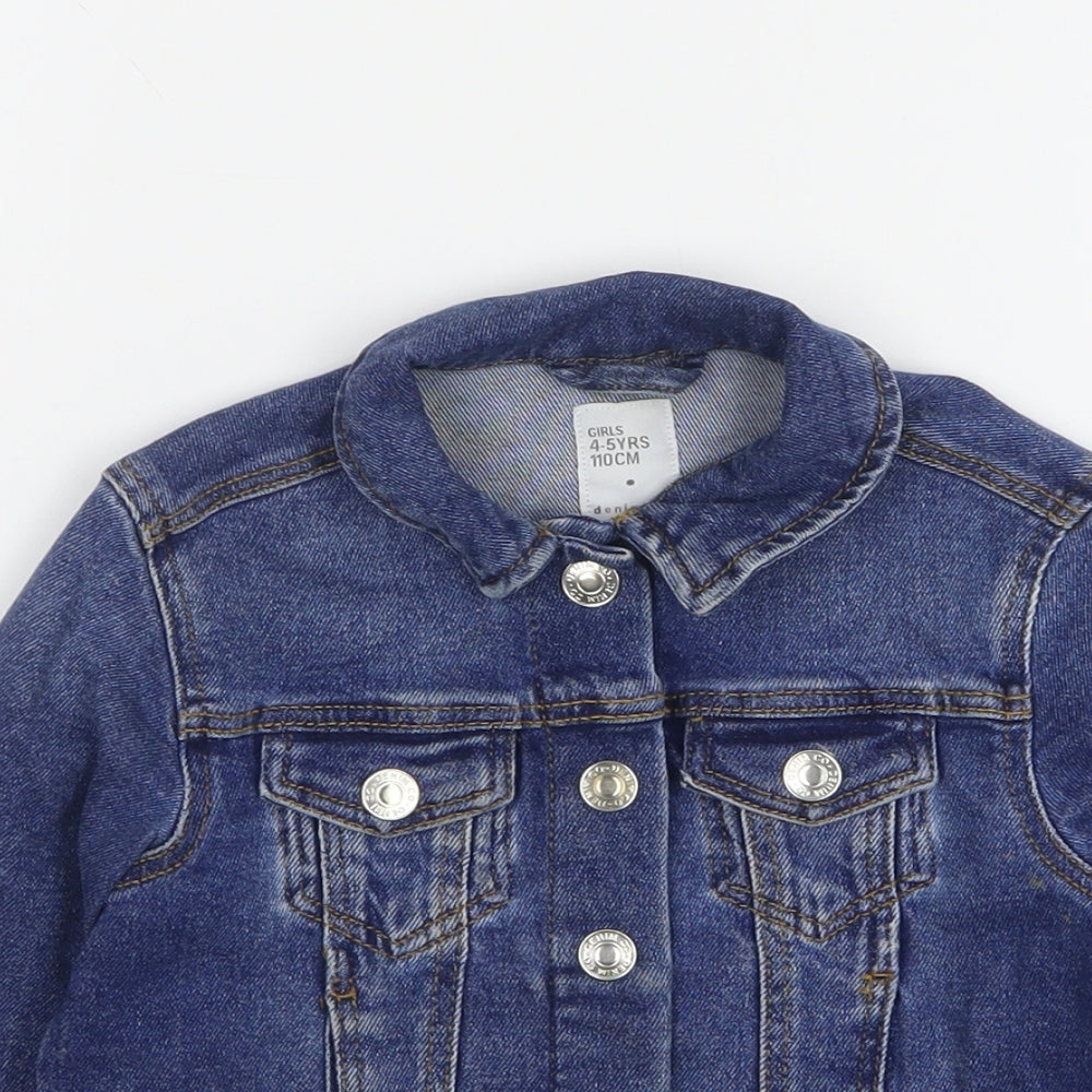 Denim & Co. Girls Blue   Jacket  Size 4-5 Years