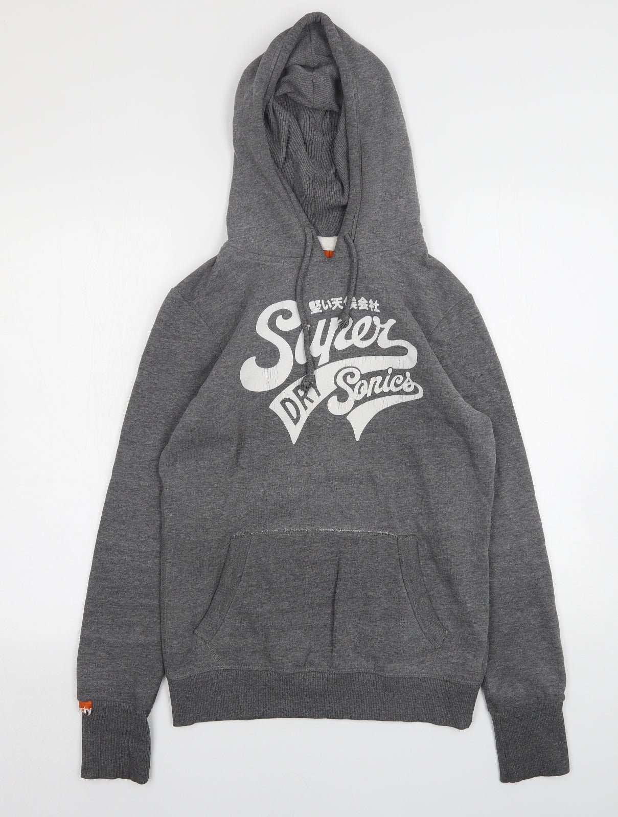 Superdry Womens Grey  Cotton Pullover Hoodie Size M