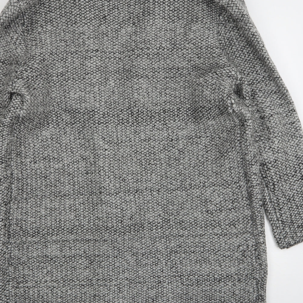 Roman Womens Grey V-Neck  Acrylic Cardigan Jumper Size 12
