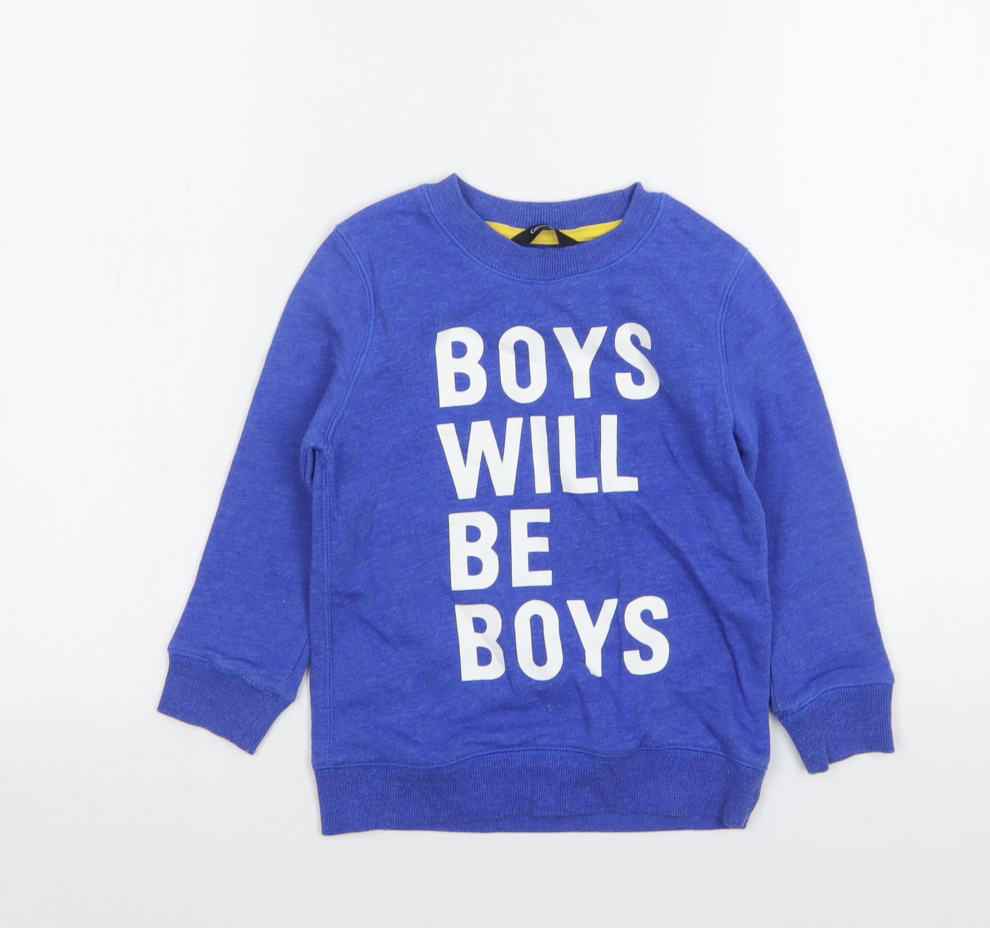 George Boys Blue  Cotton Pullover Sweatshirt Size 3-4 Years