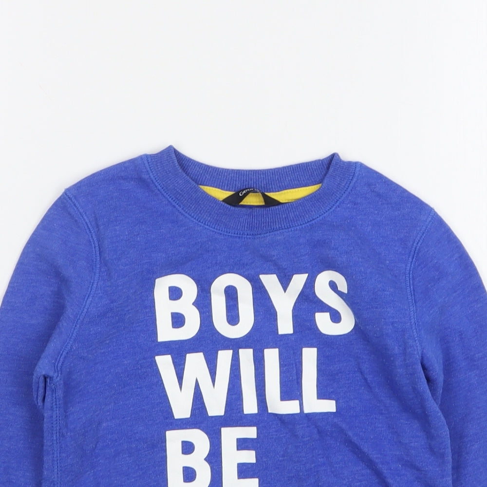 George Boys Blue  Cotton Pullover Sweatshirt Size 3-4 Years
