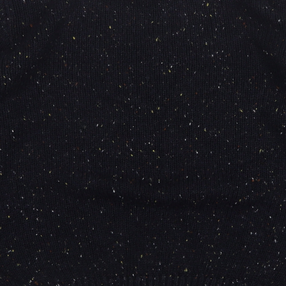 TU Womens Blue Round Neck  Acrylic Pullover Jumper Size L