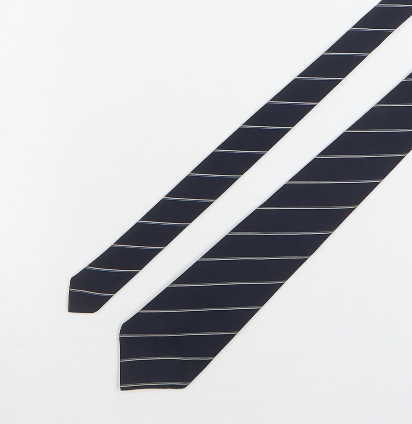 Lornamoor Mens Blue Striped Polyester Pointed Tie One Size