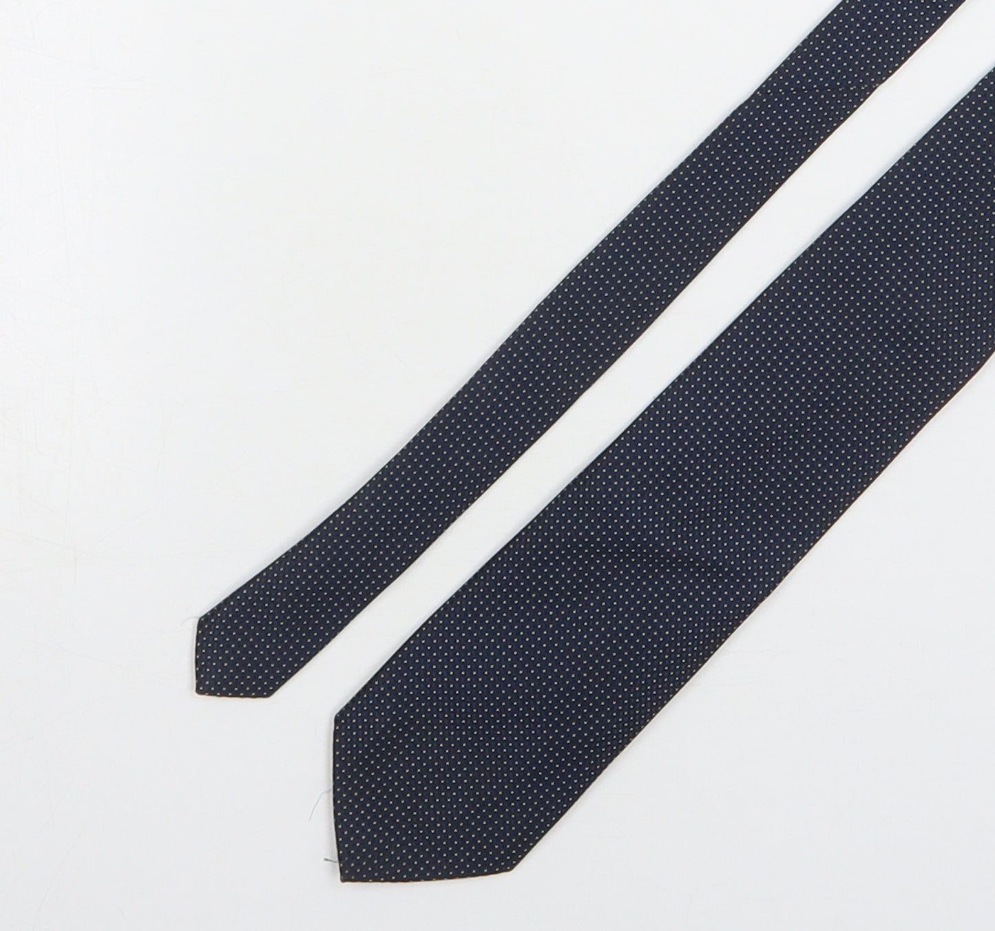 Marks and Spencer Mens Blue Plaids & Checks Polyester Pointed Tie One Size