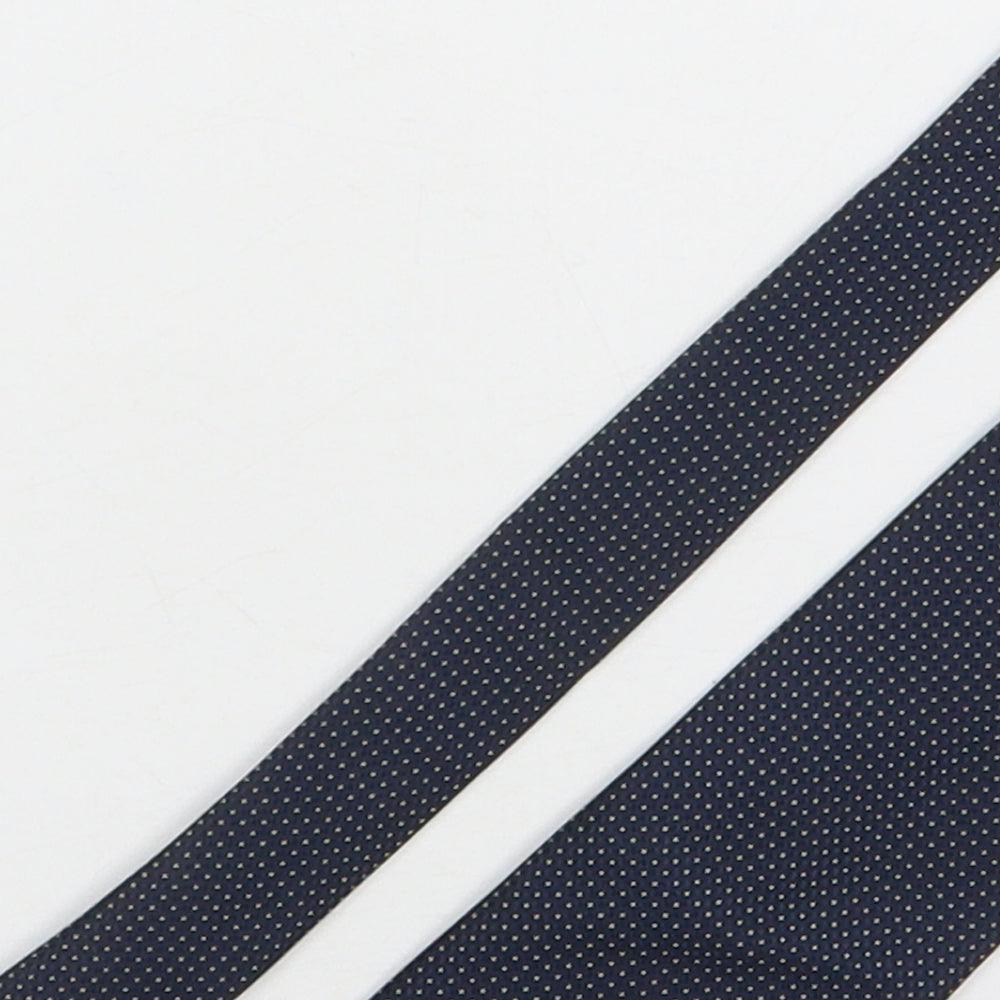Marks and Spencer Mens Blue Plaids & Checks Polyester Pointed Tie One Size